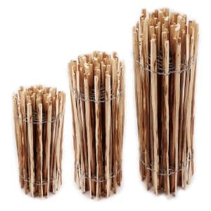 Aquagart 15m Staketenzaun 50cm Hoch Lattenabstand 4-6cm Gartenzaun Kastanienzaun Aus Haselnuss Holzzaun