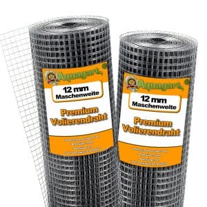 Aquagart 90m x 1m Volierendraht 12mmDrahtgitter Schweissgitter  Drahtzaun Feuerverzinkt