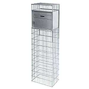 Bellissa Gabionen Briefkasten splügen 1 Verzinkt 44x31x143 cm