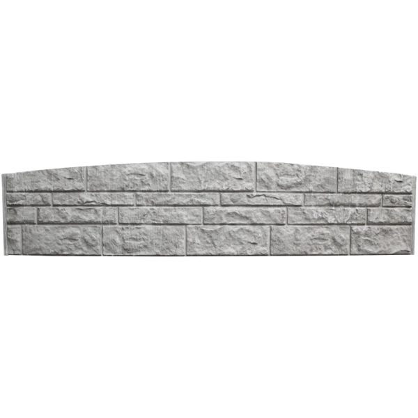 Betonzaun-Bogenplatte Fels 200 cm x 45 cm x 3 cm