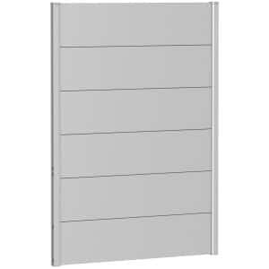 Biohort Wandpaneel Sichtschutz o. Acrylglas 100 cm x 135 cm Silber-Metallic