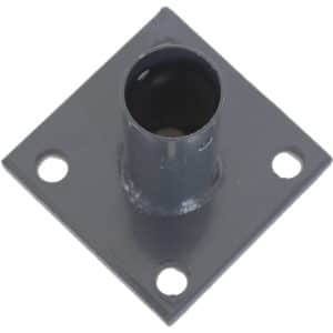 Bodenplatte Anthrazit 10 cm x 10 cm für Rundpfostenaufnahme