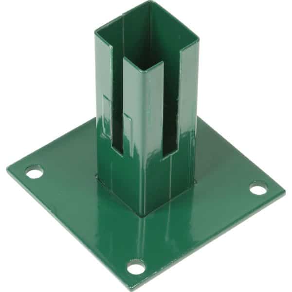 Bodenplatte für Eckpfosten 60 x 60 mm Grün