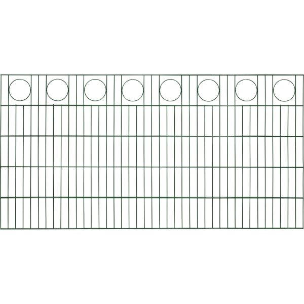 Dekor-Doppelstabmattenzaun Ring Grün 100 x 200 cm