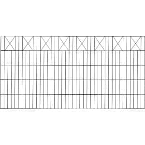 Dekor-Doppelstabmattenzaun X-Reihe Anthrazit 100 x 200 cm