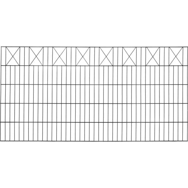 Dekor-Doppelstabmattenzaun X-Reihe Anthrazit 100 x 200 cm