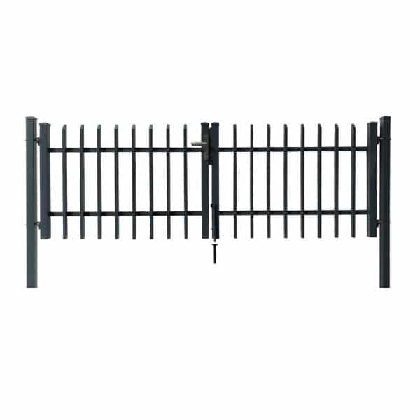 Dekor-Doppeltor Porto zum Einbetonieren 300 cm x 100 cm Anthrazit