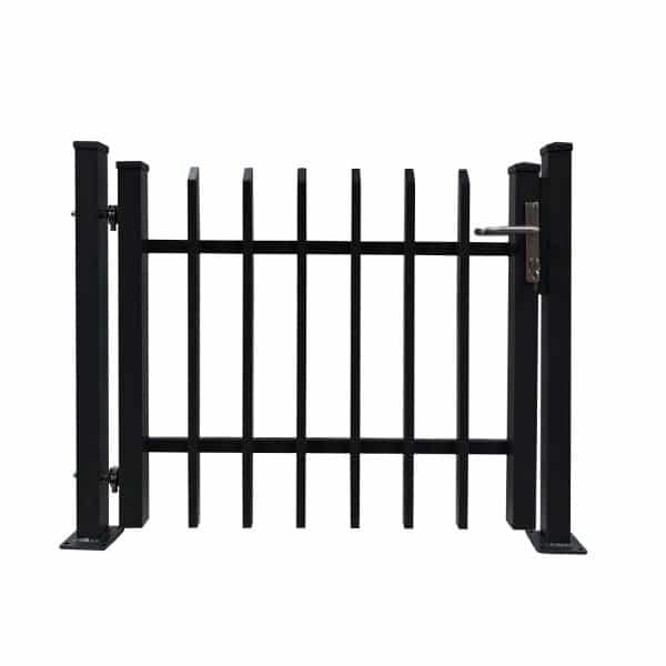 Dekor-Einzeltor Porto mit Bodenplatte zum Aufdübeln 120 cm x 100 cm Anthrazit
