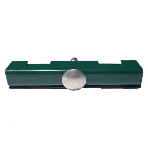 Doppelstabzaun Zaunbauverbinder Moosgrün 90 mm