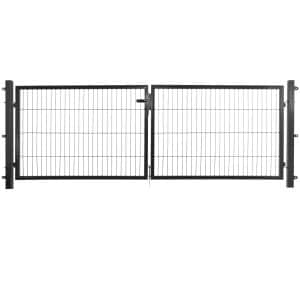 Doppeltor Basic für Doppelstabmattenzaun Anthrazit 300 cm x 100 cm