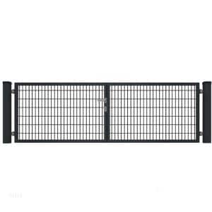 Doppeltor Basic für Doppelstabmattenzaun Anthrazit 300 cm x 140 cm