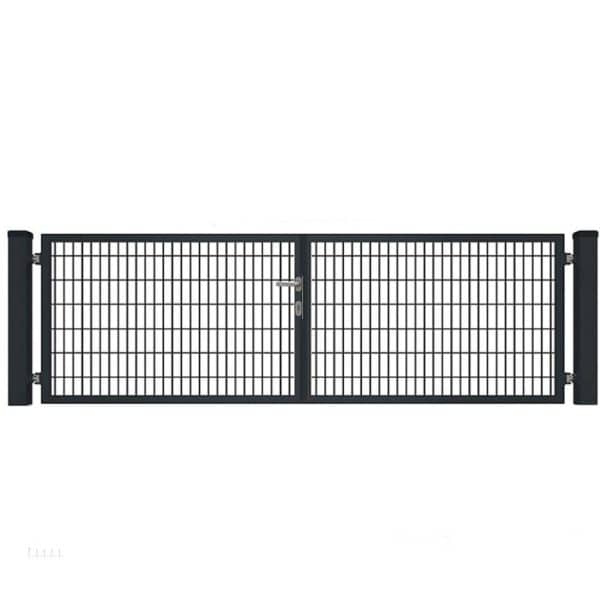 Doppeltor Basic für Doppelstabmattenzaun Anthrazit 300 cm x 140 cm