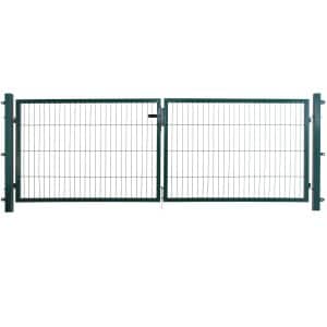Doppeltor Basic für Doppelstabmattenzaun Moosgrün 300 cm x 100 cm