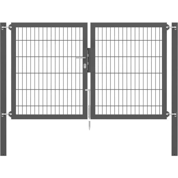 Doppeltor Flexo Plus 200 cm x 120 cm Pfosten 80 cm x 80 cm Anthrazit