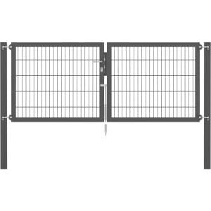 Doppeltor Flexo Plus 250 cm x 100 cm Pfosten 80 cm x 80 cm Anthrazit