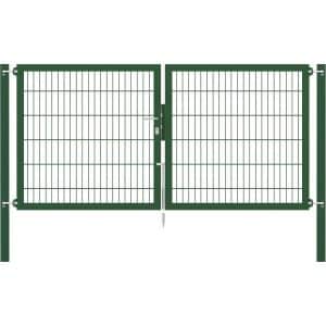 Doppeltor Flexo Plus 250 cm x 120 cm Pfosten 80 cm x 80 cm Grün