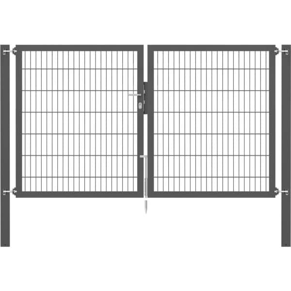 Doppeltor Flexo Plus 250 cm x 140 cm Pfosten 80 cm x 80 cm Anthrazit