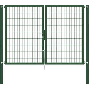 Doppeltor Flexo Plus 250 cm x 180 cm Pfosten 80 cm x 80 cm Grün