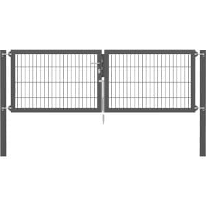Doppeltor Flexo Plus 250 cm x 80 cm Pfosten 80 cm x 80 cm Anthrazit