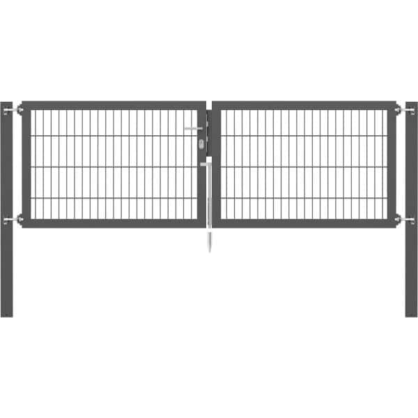 Doppeltor Flexo Plus 250 cm x 80 cm Pfosten 80 cm x 80 cm Anthrazit