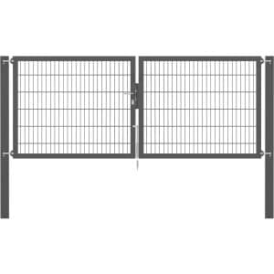 Doppeltor Flexo Plus 300 cm x 120 cm Pfosten 100 cm x 100 cm Anthrazit