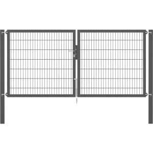 Doppeltor Flexo Plus 300 cm x 140 cm Pfosten 100 cm x 100 cm Anthrazit