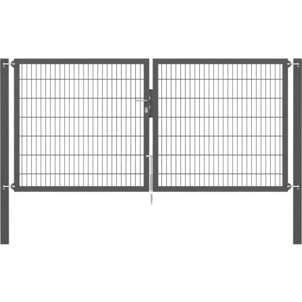 Doppeltor Flexo Plus 300 cm x 140 cm Pfosten 100 cm x 100 cm Anthrazit