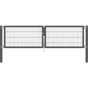 Doppeltor Flexo Plus 300 cm x 80 cm Pfosten 100 cm x 100 cm Anthrazit