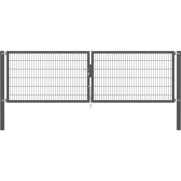 Doppeltor Flexo Plus 400 cm x 120 cm Pfosten 100 cm x 100 cm Anthrazit
