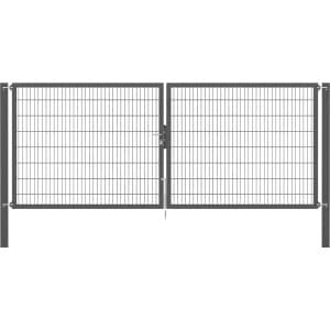 Doppeltor Flexo Plus 400 cm x 160 cm Pfosten 100 cm x 100 cm Anthrazit