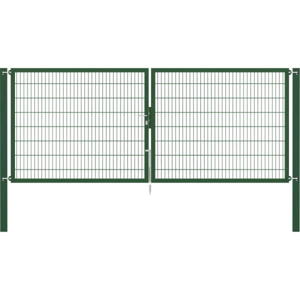 Doppeltor Flexo Plus 400 cm x 160 cm Pfosten 100 cm x 100 cm Grün
