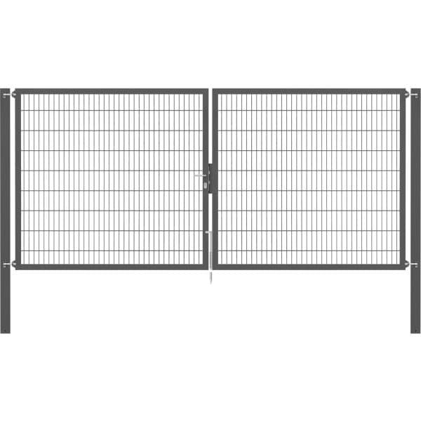 Doppeltor Flexo Plus 400 cm x 180 cm Pfosten 100 cm x 100 cm Anthrazit