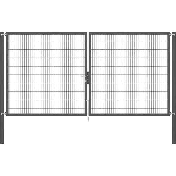 Doppeltor Flexo Plus 400 cm x 200 cm Pfosten 100 cm x 100 cm Anthrazit