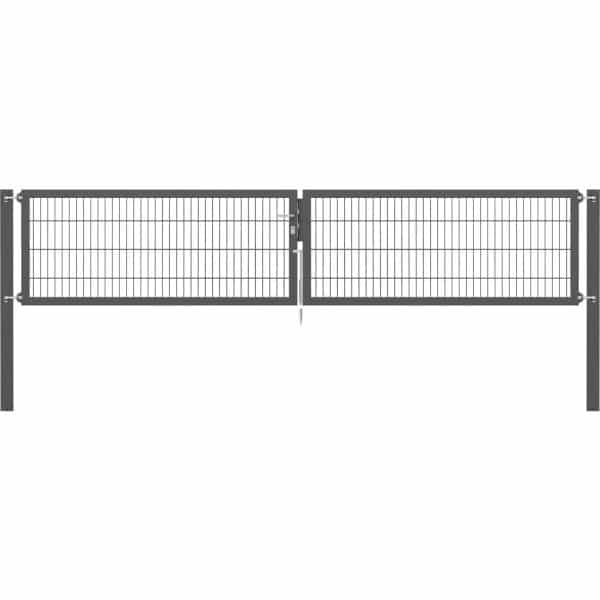 Doppeltor Flexo Plus 400 cm x 80 cm Pfosten 100 cm x 100 cm Anthrazit