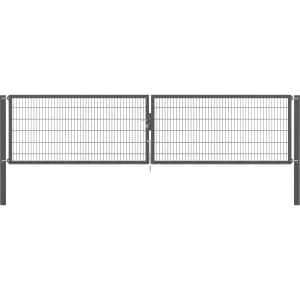 Doppeltor Flexo Plus 500 cm x 120 cm Pfosten 100 cm x 100 cm Anthrazit