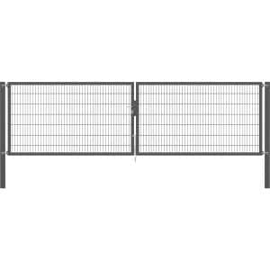 Doppeltor Flexo Plus 500 cm x 140 cm Pfosten 100 cm x 100 cm Anthrazit