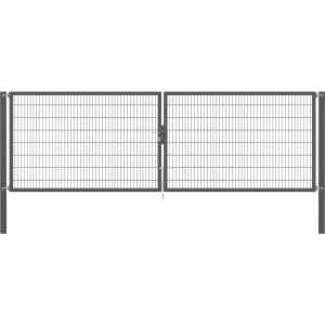 Doppeltor Flexo Plus 500 cm x 160 cm Pfosten 100 cm x 100 cm Anthrazit