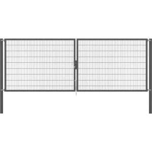 Doppeltor Flexo Plus 500 cm x 180 cm Pfosten 100 cm x 100 cm Anthrazit