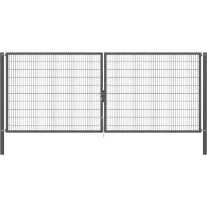 Doppeltor Flexo Plus 500 cm x 200 cm Pfosten 100 cm x 100 cm Anthrazit