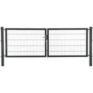 Doppeltor Premium Doppelstabmattenfüllung Anthrazit 100 x 300 cm