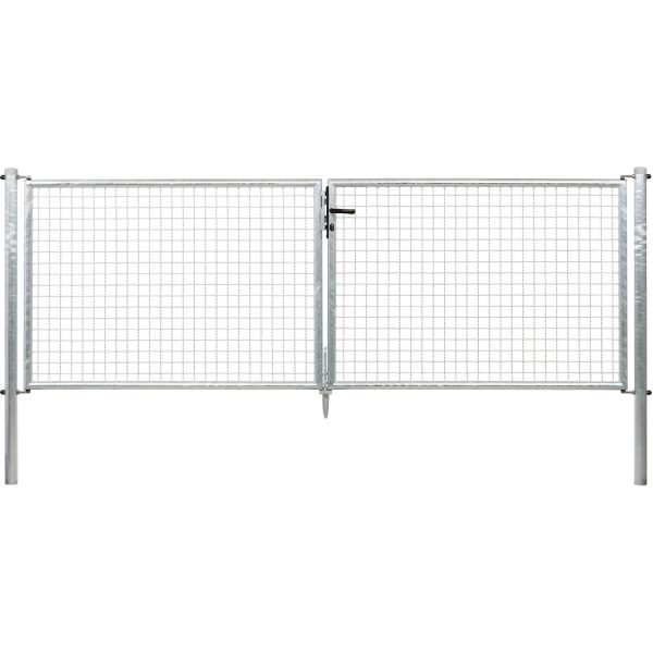 Doppeltor für Maschendraht- u. Fix-Clip Pro-Zaun Feuerverzinkt 100 x 300 cm