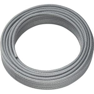 Drahtseil Ø 2/3 mm x 20 m Grau
