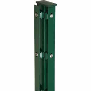 Eckpfosten mit zwei flachen Abdeckschienen 140 cm Grün