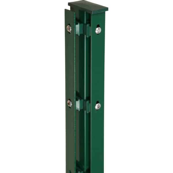 Eckpfosten mit zwei flachen Abdeckschienen 140 cm Grün