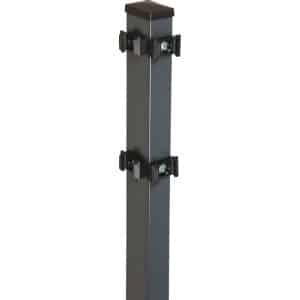 Eckzaunpfahl für Doppelstabmatten Anthrazit 4 cm x 6 cm x 200 cm