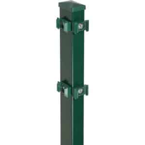 Eckzaunpfahl für Doppelstabmatten Grün 120 cm x 4 cm x 6 cm
