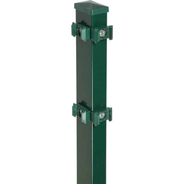 Eckzaunpfahl für Doppelstabmatten Grün 120 cm x 4 cm x 6 cm