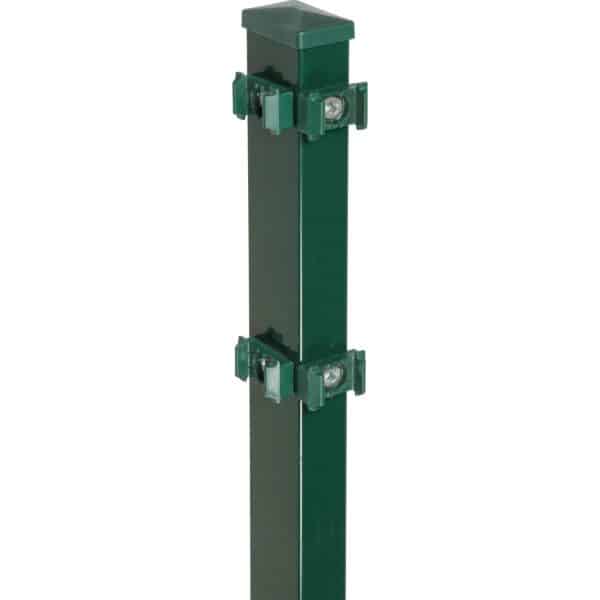 Eckzaunpfahl für Doppelstabmatten Grün 4 cm x 6 cm x 240 cm