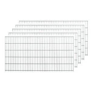 Einzelstabmattenzaun-Set Grün 3 Stück je 100 cm x 200 cm