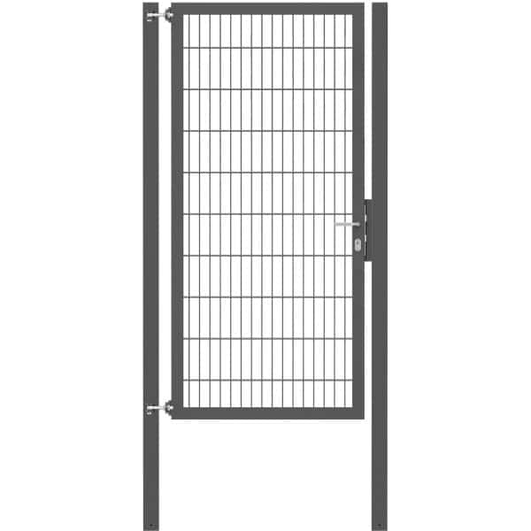 Einzeltor Flexo Plus 100 cm x 200 cm Pfosten 80 cm x 80 cm Anthrazit